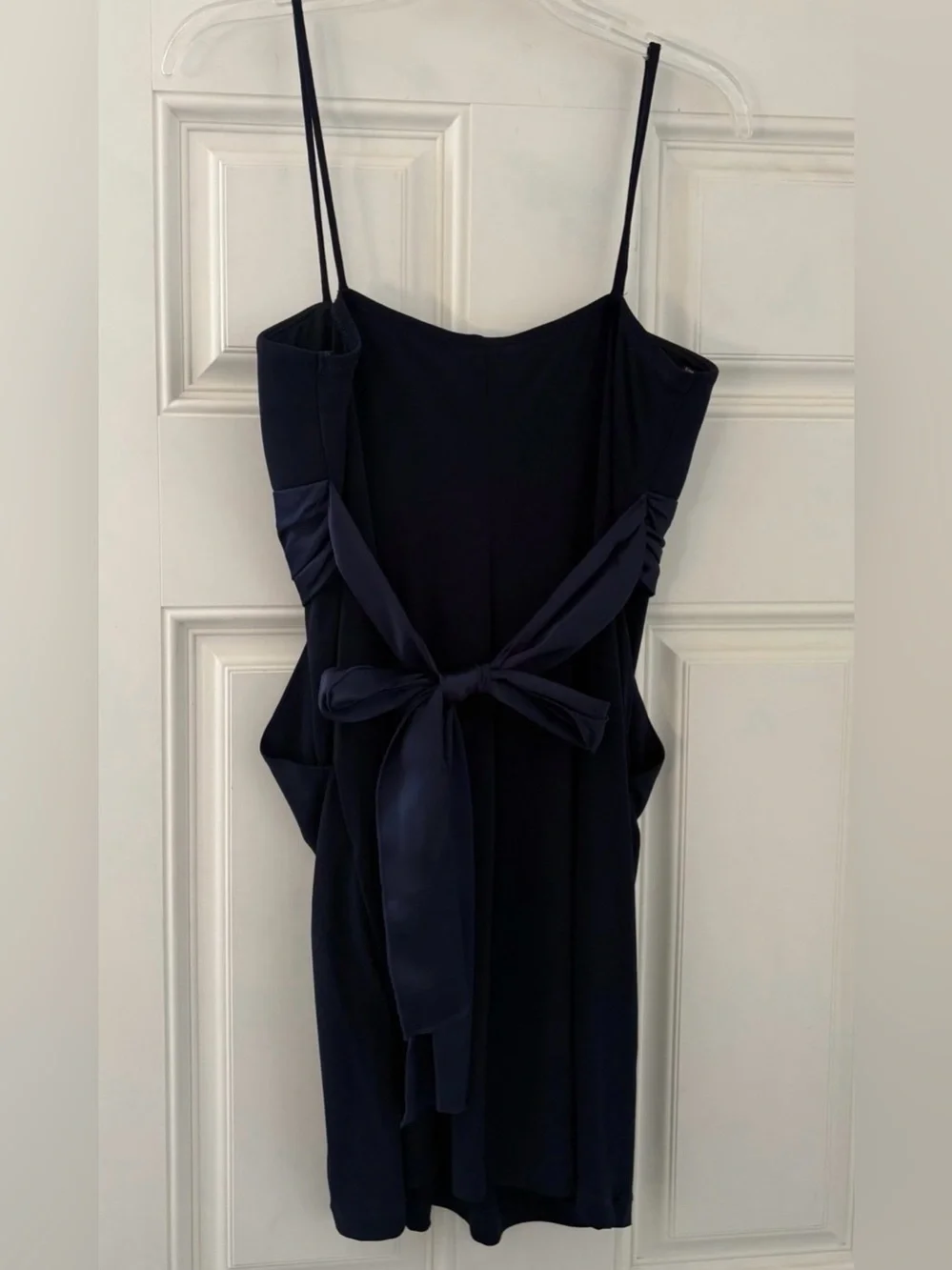 Navy Spaghetti Strap Cocktail Dress